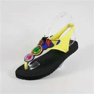 Topsies Womens Yellow stretch sandal flip flop